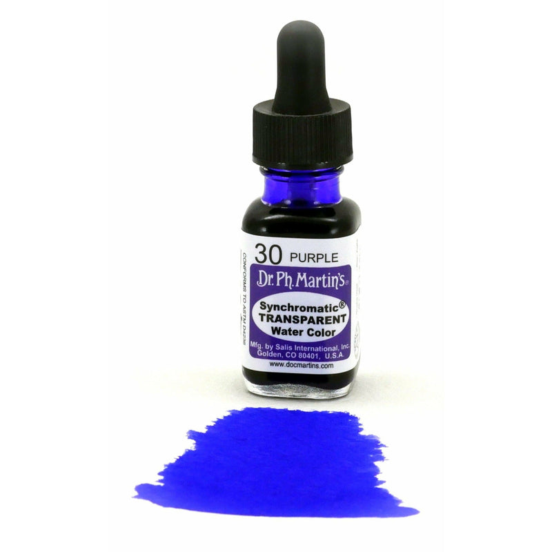 Lavender Dr. Ph. Martin's Synchromatic Transparent Watercolour Paint   14.78ml  Purple Watercolour Paints