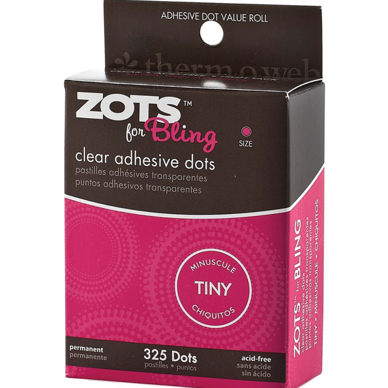 Maroon Thermoweb Zots Clear Adhesive Dots-Bling Tiny 3mm 325/Pkg Paper Craft Adhesives