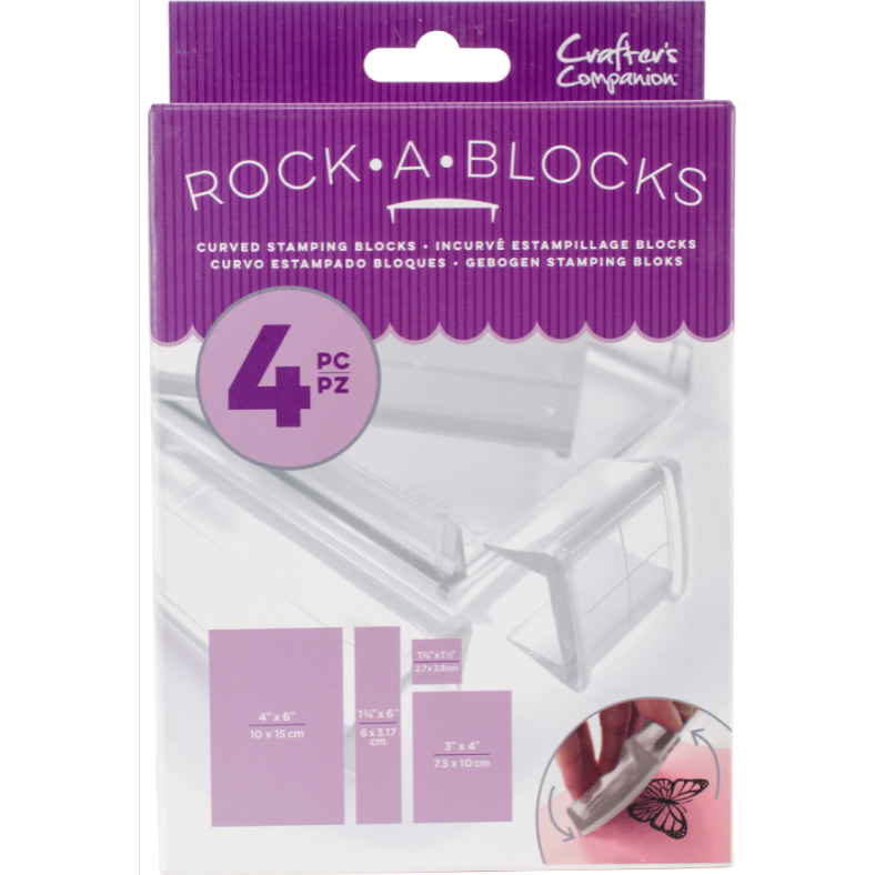 Dark Magenta Crafter's Companion Rock-A-Blocks 4/Pkg-10x15cm, 7.5x10cm, 3.5x15cm, 3.5x3.8cm Stamps
