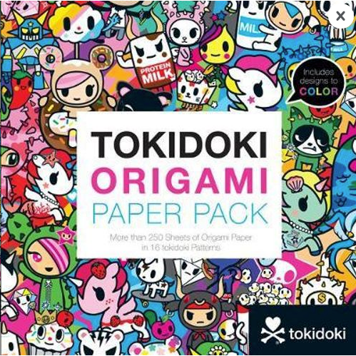 White Smoke Sterling Publishing-Tokidoki Origami Paper Pack Origami