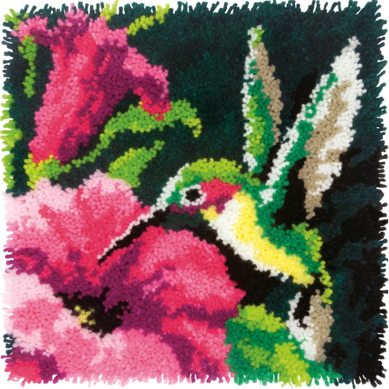 Maroon Dimensions Latch Hook Kit 40x40cm 
Hummingbird Needlework Kits
