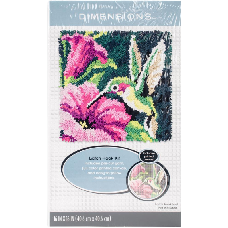 Maroon Dimensions Latch Hook Kit 40x40cm 
Hummingbird Needlework Kits