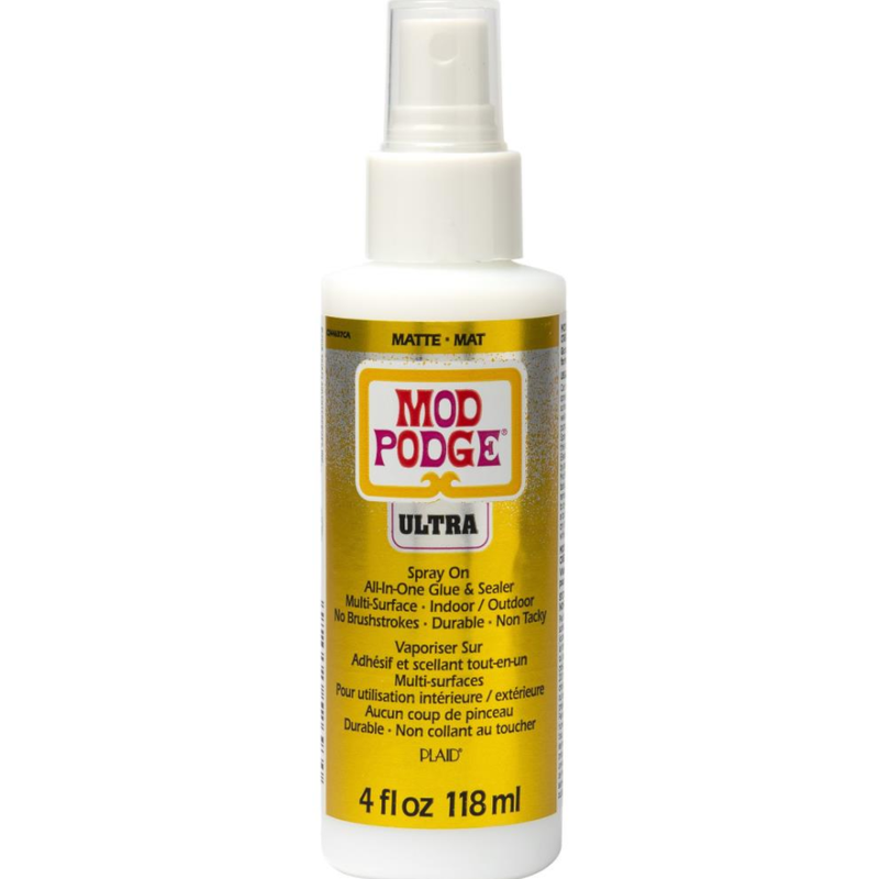 Dark Goldenrod Mod Podge Ultra Matte 118ml Spray Craft Paint Finishes Varnishes and Sealers