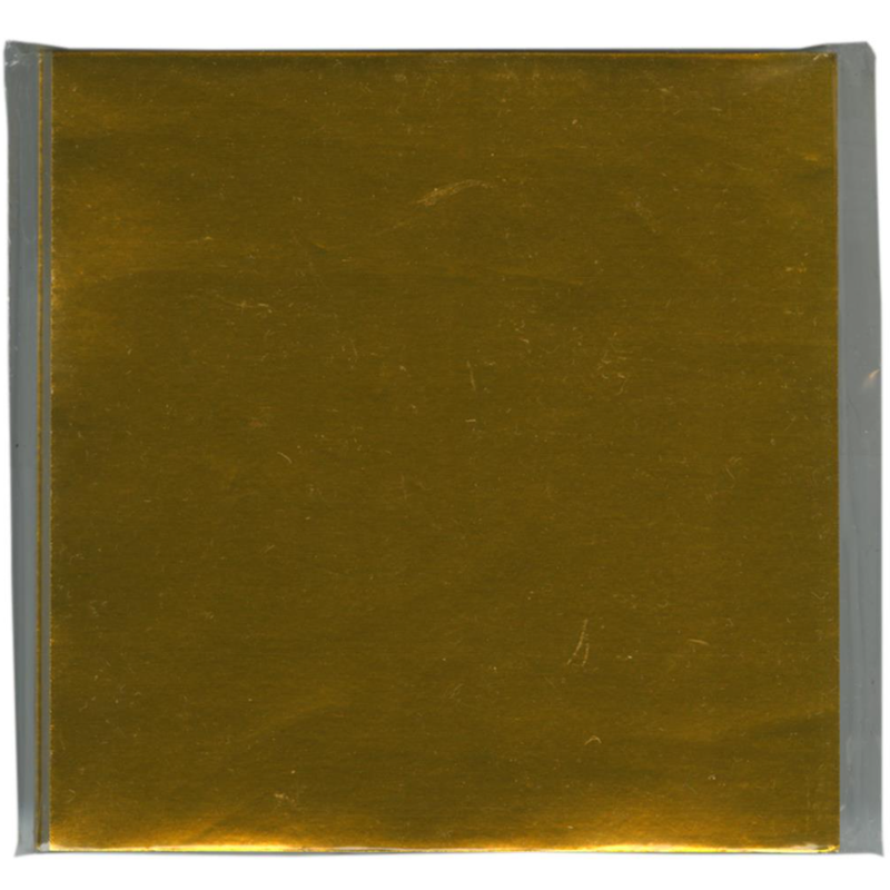 Saddle Brown Origami Paper 7.5cmX7.5cm 100/Pkg - Gold Foil Origami