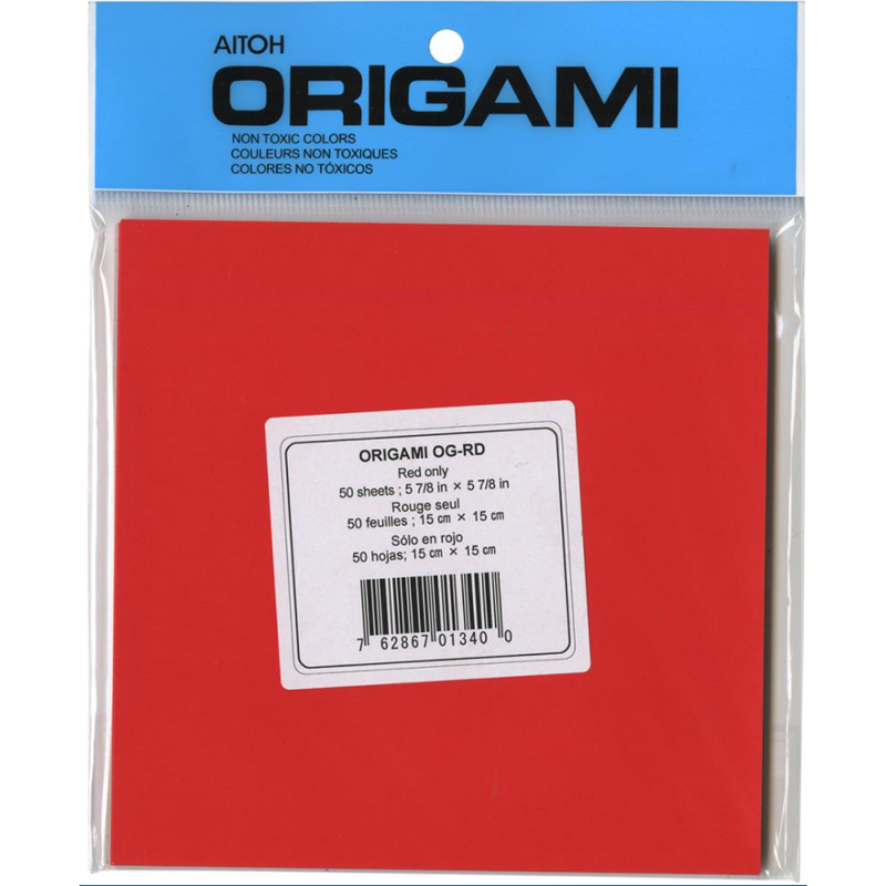 Firebrick Origami Paper 15cmX15cm 50/Pkg - Red Origami