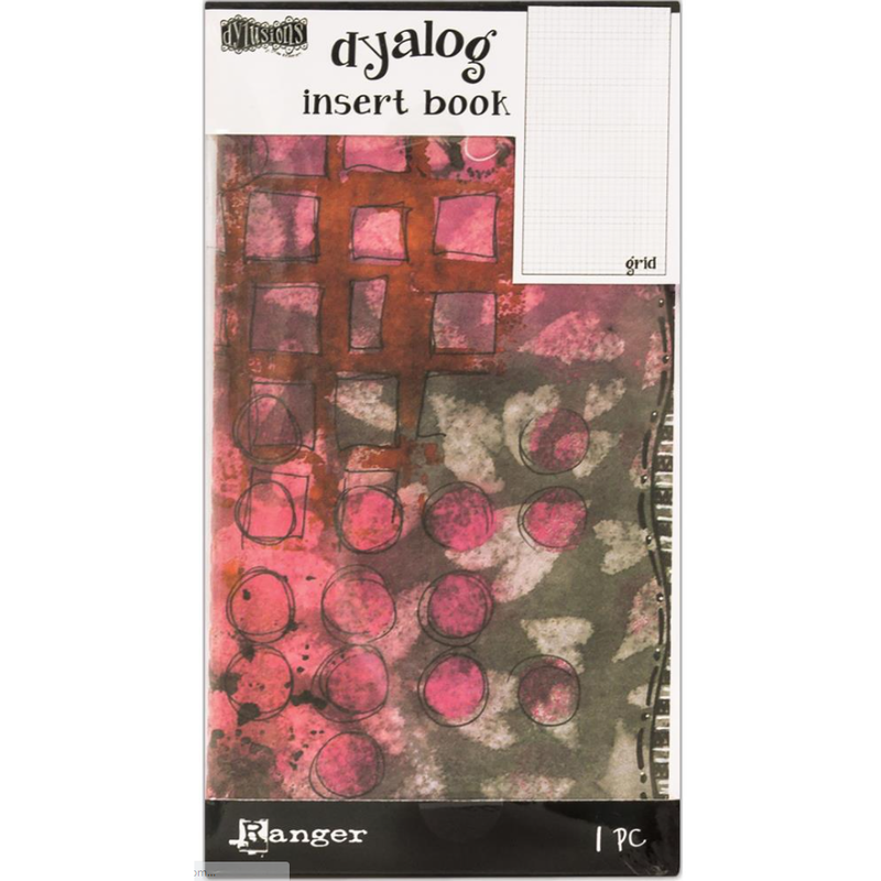 Maroon Dyan Reaveley's Dylusions Dyalog Insert Book 11x21cm - Grid Planners and Journals