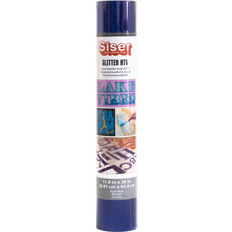 Dark Slate Blue Siser Glitter Heat Transfer Vinyl 30x91cm Roll - Royal Blue Vinyl