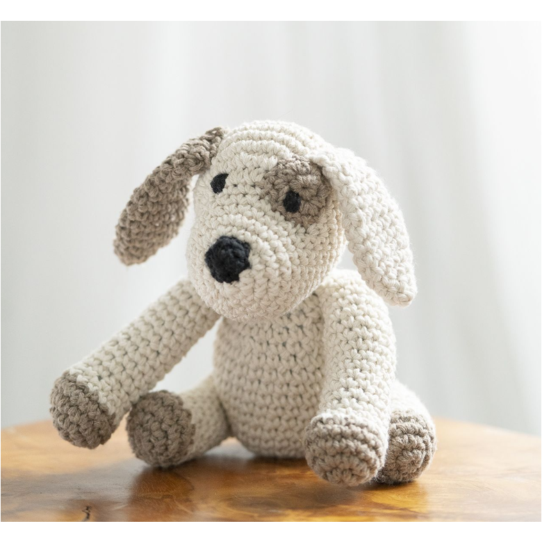 Rosy Brown Hoooked Amigurumi Kit - Puppy Millie 20x16cm Crochet Kits