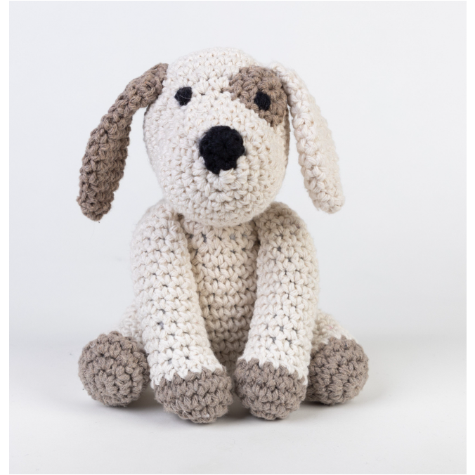Gray Hoooked Amigurumi Kit - Puppy Millie 20x16cm Crochet Kits