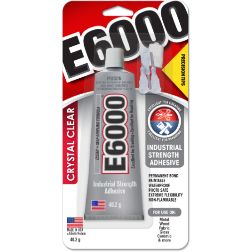 Gray E6000 Glue Clear 40.2 G W/Pr Tips Au Glues