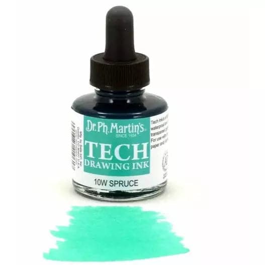 Snow Dr. Ph. Martin's TECH Drawing Ink  29.5ml  Spruce Green Inks