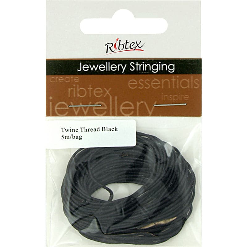 Saddle Brown Ribtex  Twine Thread Black 5M Jewelry Cord and String