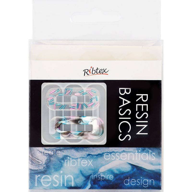 Dark Slate Gray Ribtex Resin Silicone Mould Hair Clip Square Resin Moulds