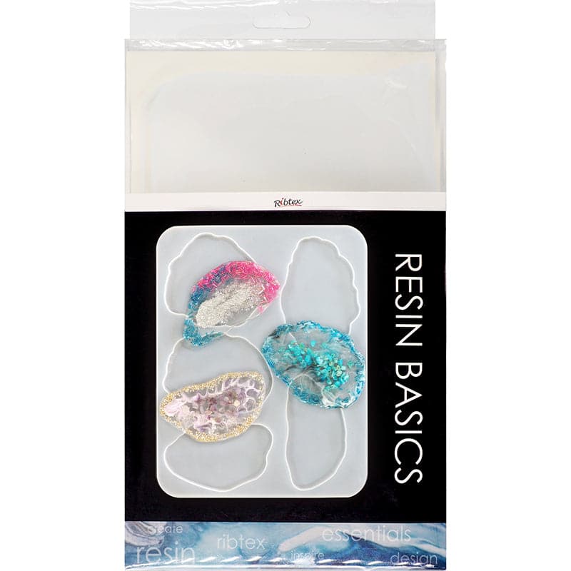 Light Gray Ribtex Resin Silicone Mould Coaster Resin Moulds
