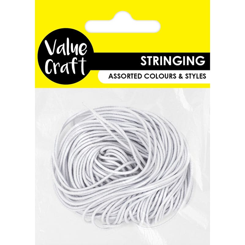 Lavender Value Craft  Craft Elastic Thread White 10M Jewelry Cord and String
