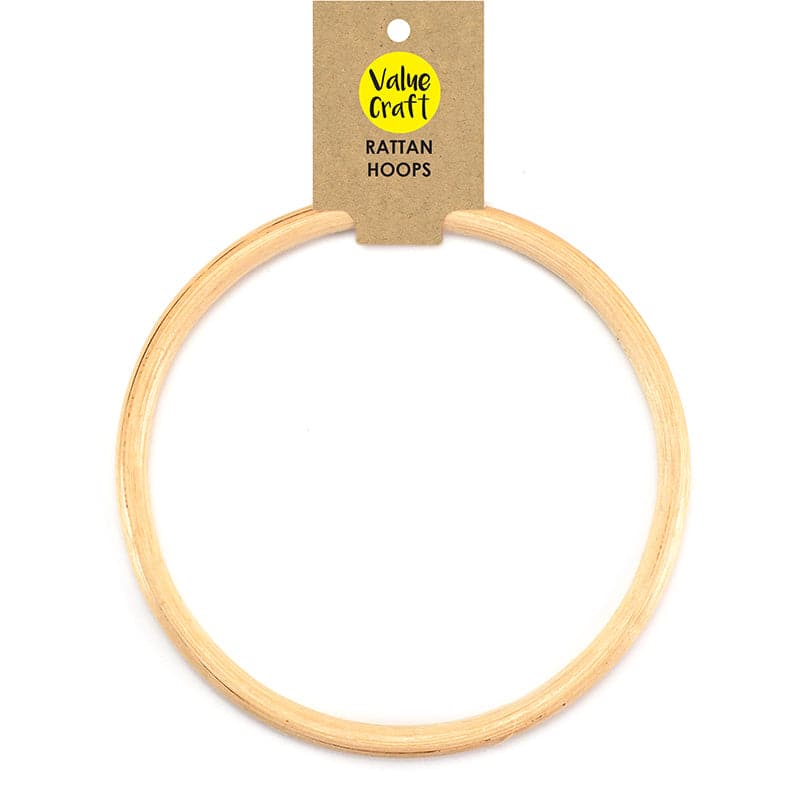 Tan Value Craft Rattan Hoop 15cm (1 Piece) Naturals