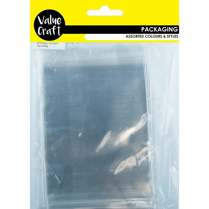 Light Slate Gray Value Craft  Opp Bags 12X18cm 30 Piece Treat Bags Boxes and Fillers