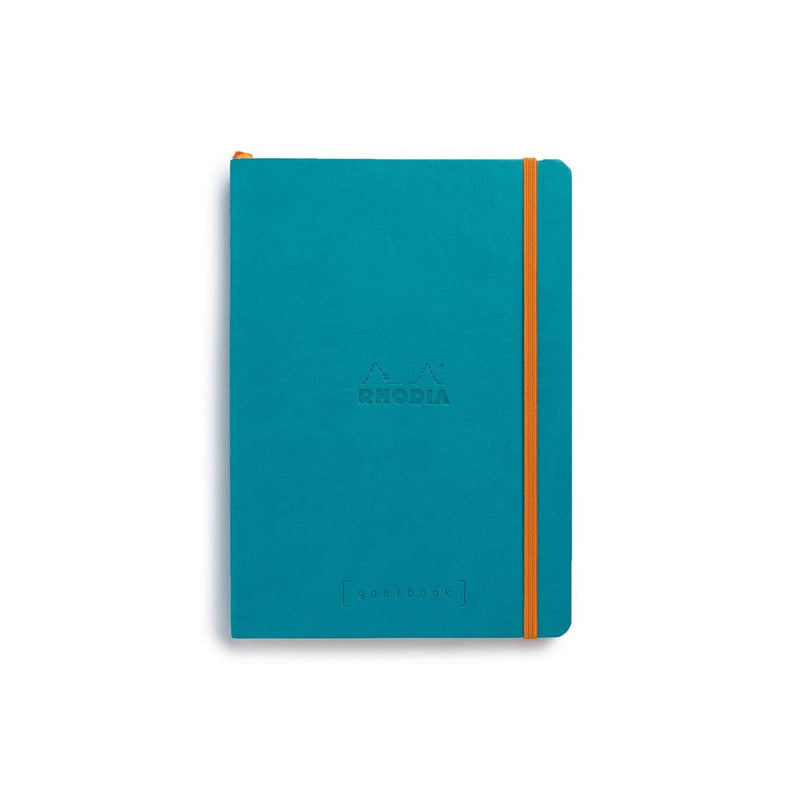 Dark Cyan Rhodia Goal Book A5 5x5 Grid  Soft Cover  Turquoise Blue Pads