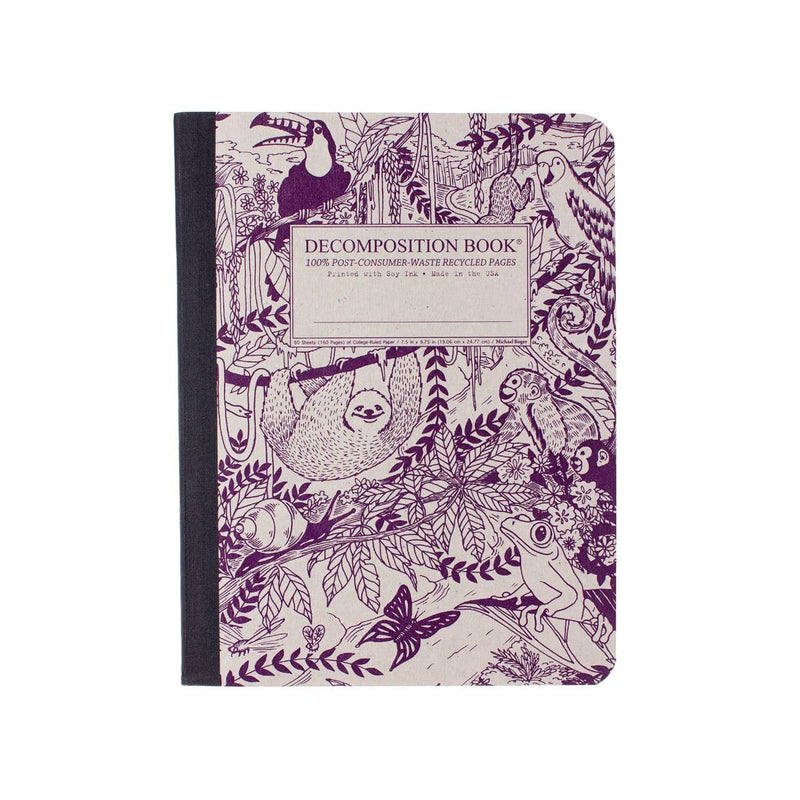 Dark Slate Gray Decomposition Book Notebook Ruled   Large   Rainforest Pads