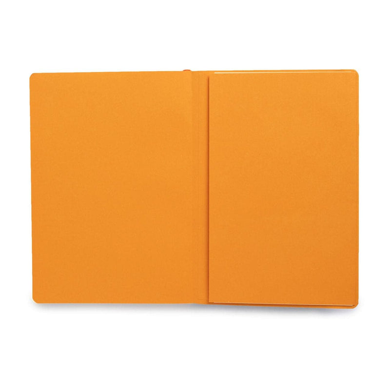 Goldenrod Rhodia Goal Book A5 5x5 Grid  Soft Cover  Turquoise Blue Pads