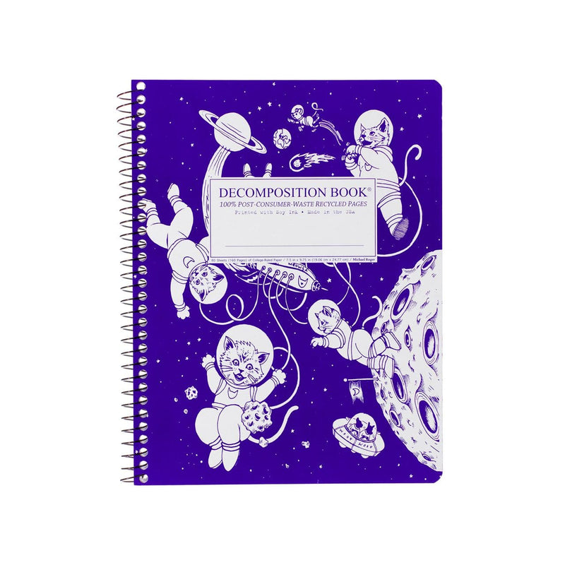 Book Spiral Notebook Ruled Large Kittens In Space