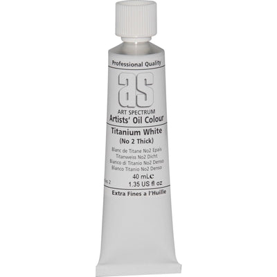 Gray Art Spectrum Oil Paint 40mL Titanium White No.2  S2 Oil Paints