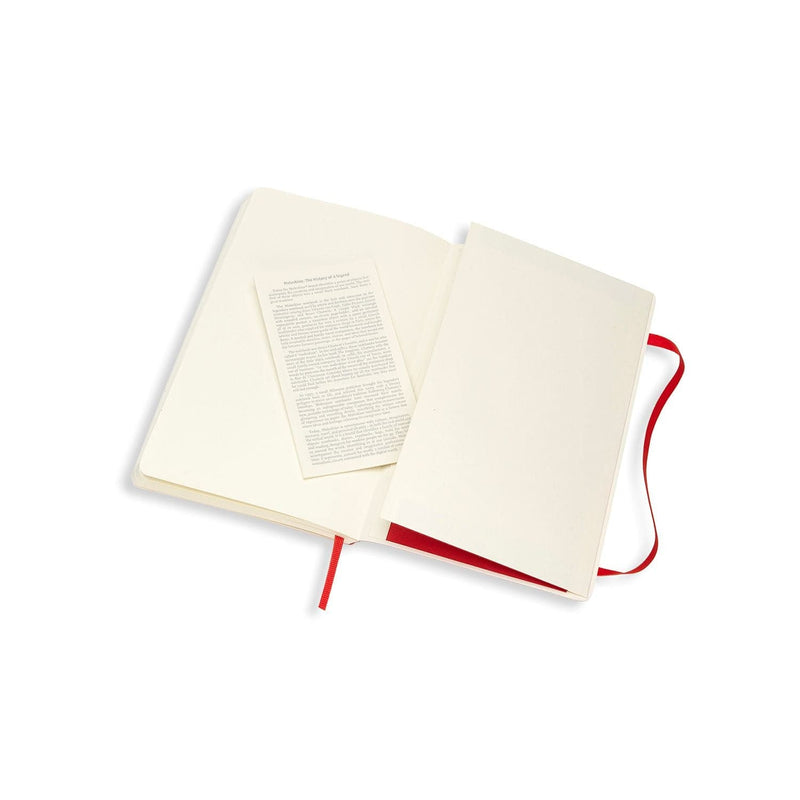 Beige Moleskine Classic  Soft Cover  Note Book -   Dot Grid -   Large   - Scarlet Red Pads