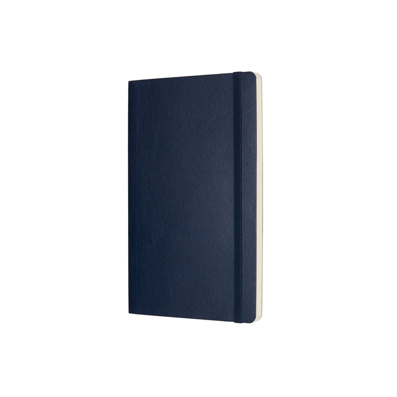 Dark Slate Gray Moleskine Classic  Soft Cover  Note Book -  Plain  -   Large   - Sapphire Blue Pads