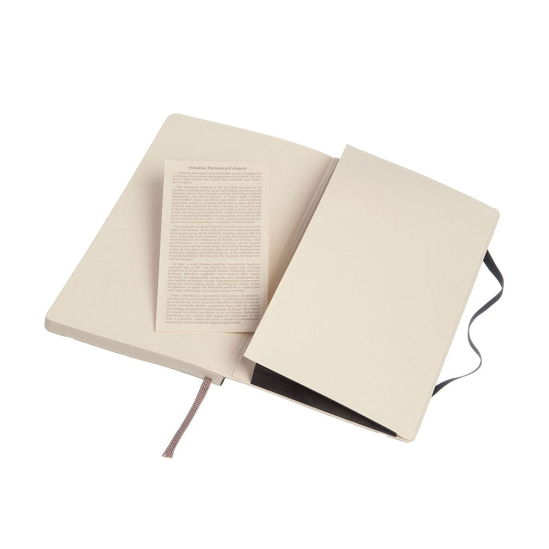 Light Gray Moleskine Classic  Soft Cover  Note Book -   Dot Grid -  Pocket - Black Pads