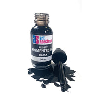 Black Art Spectrum Pigmented Ink 50mL Black Acrylic Inks