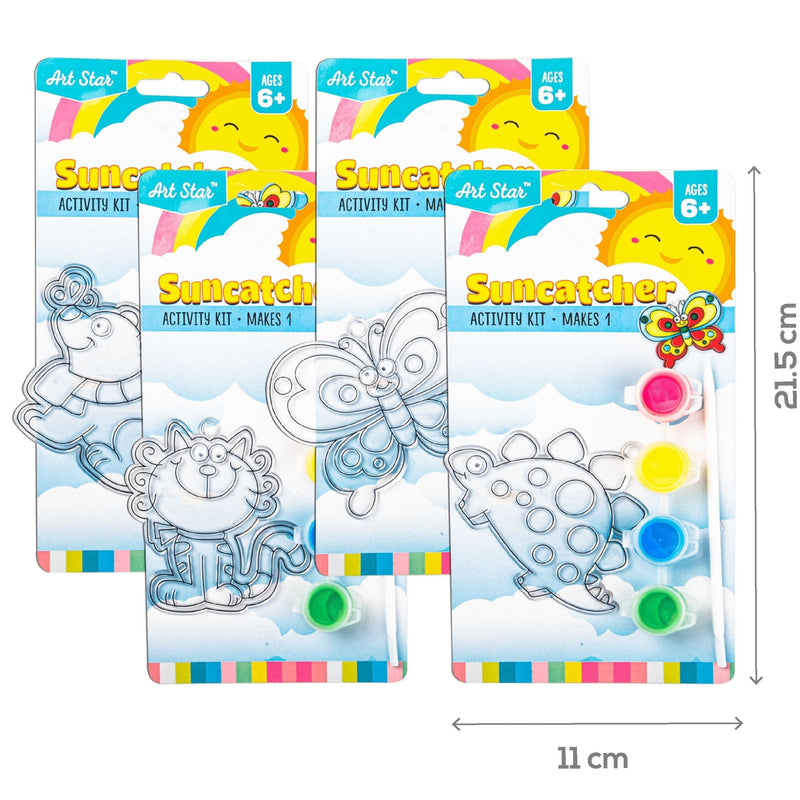 Yellow Art Star Suncatcher Small Activity Kit Assorted 4pk Kids Craft Kits