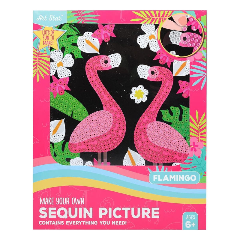Pale Violet Red Art Star Make Your Own Sequin Picture Flamingo Kit Kids Craft Kits