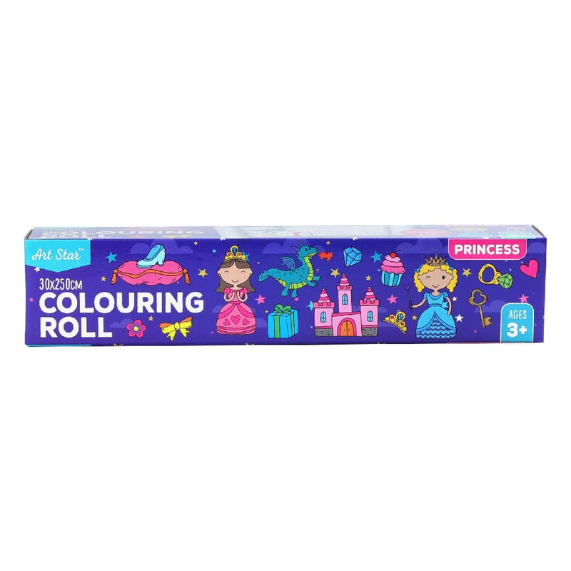 Dark Slate Blue Art Star Princess Colouring Roll 250cm Kids Craft Kits