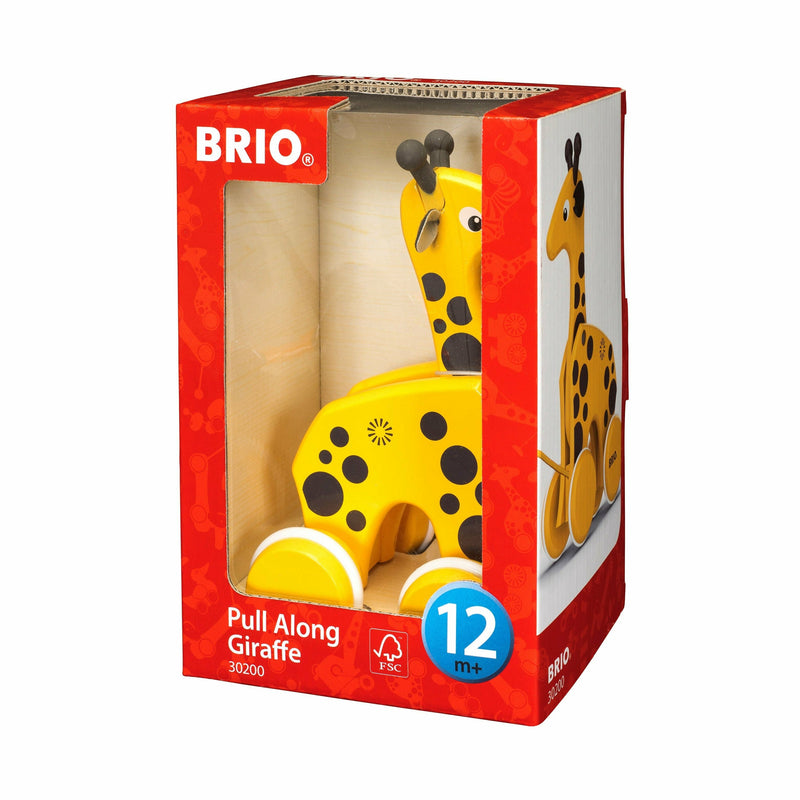 Sandy Brown BRIO Toddler - Pull Along Giraffe Kids Educational Games and Toys