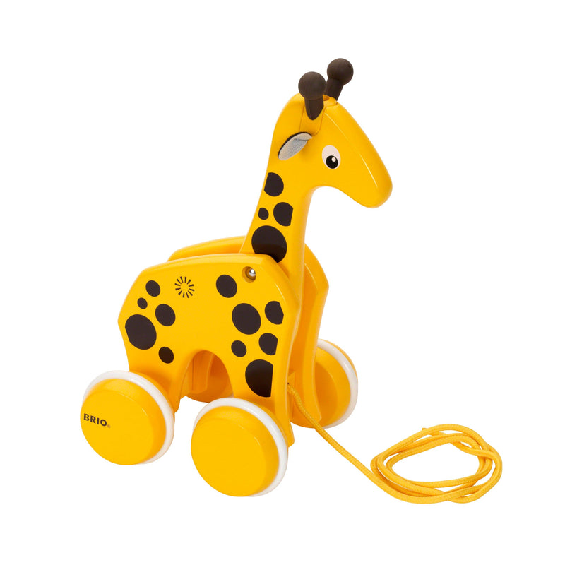 Orange BRIO Toddler - Pull Along Giraffe Kids Educational Games and Toys