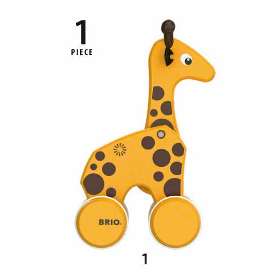 Goldenrod BRIO Toddler - Pull Along Giraffe Kids Educational Games and Toys
