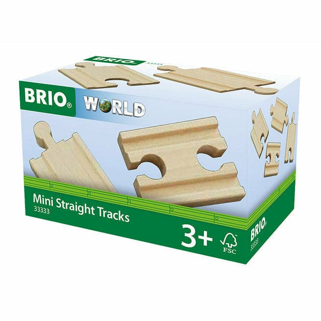 Light Gray BRIO Tracks - Mini Straight Tracks 4 pieces Kids Educational Games and Toys