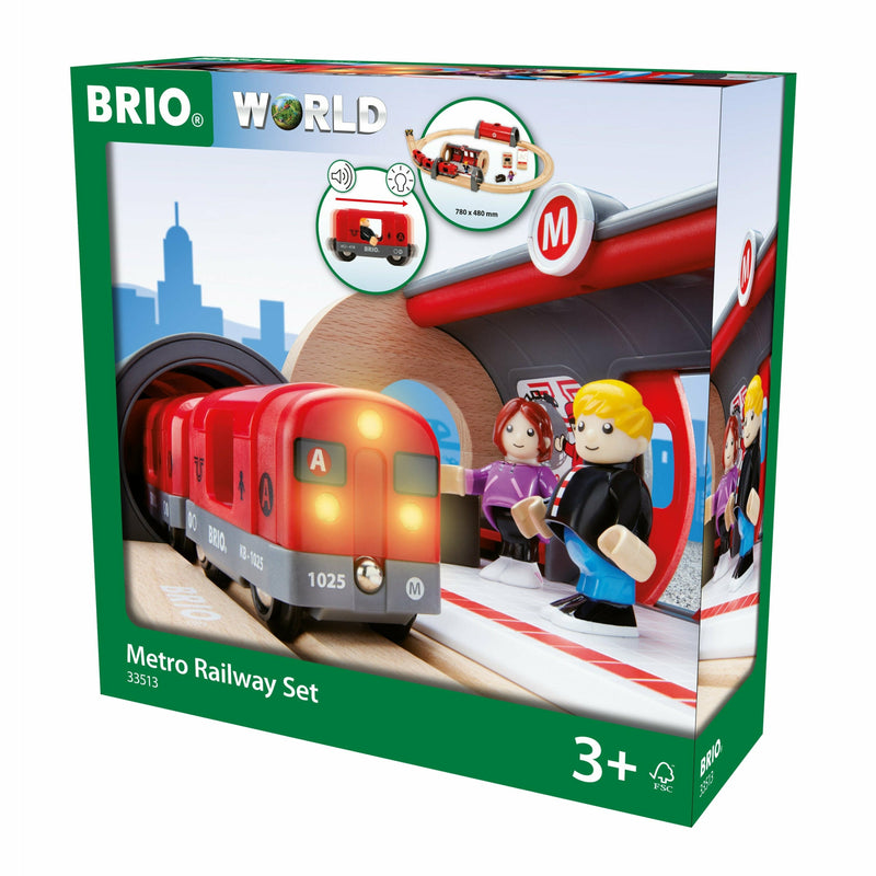 Dark Slate Gray BRIO Set - Metro Railway Set 20 pieces Kids Educational Games and Toys