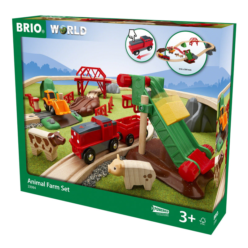 Gray BRIO Set - Animal Farm Set 30 pieces Kids Educational Games and Toys