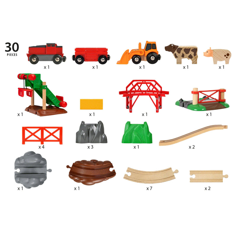 Sienna BRIO Set - Animal Farm Set 30 pieces Kids Educational Games and Toys