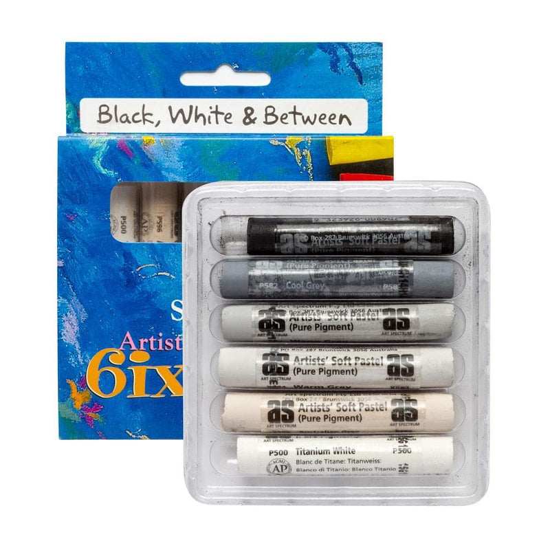 Dark Cyan Art Spectrum Standard Pastel-Black, White & Between (6 Pack) Pastels & Charcoal