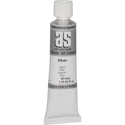 Light Gray Art Spectrum Oil Paint 40mL Silver  S3 Oil Paints