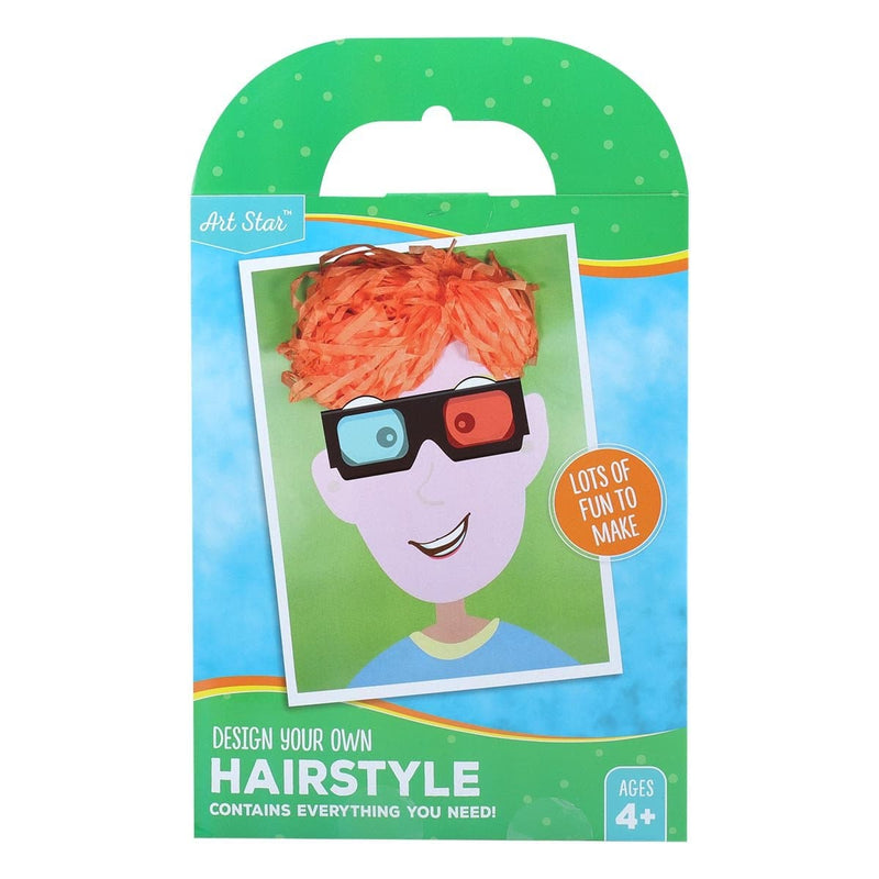 Dark Sea Green Art Star Design Your Own Boy Hairstyle Portrait Glasses Kids Craft Kits