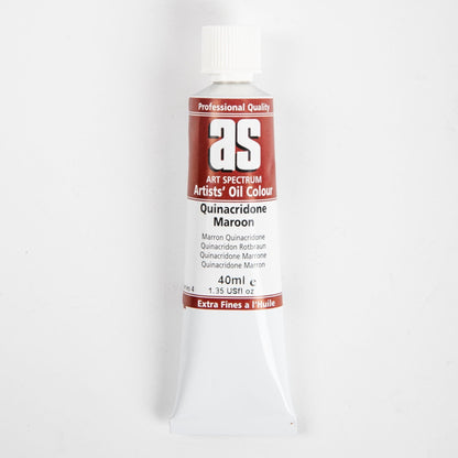 Maroon Art Spectrum Oil Paint 40mL Quinacridone Maroon S4 Oil Paints