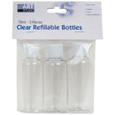 Light Gray Clear Bottle 3 Piece Pack 70ml Craft Storage