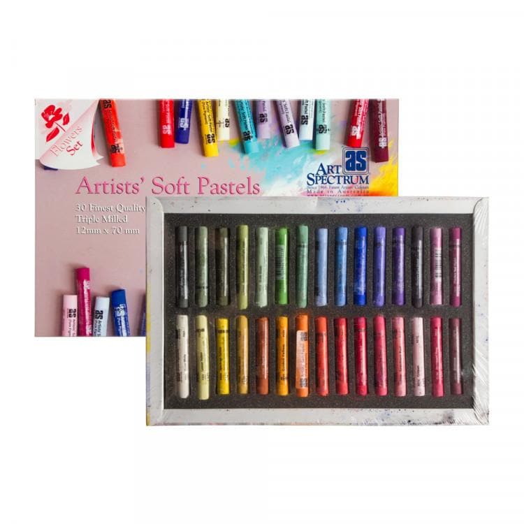 Dark Slate Gray Art Spectrum Standard Pastel Box Set Of 30 Seascape Pastels & Charcoal