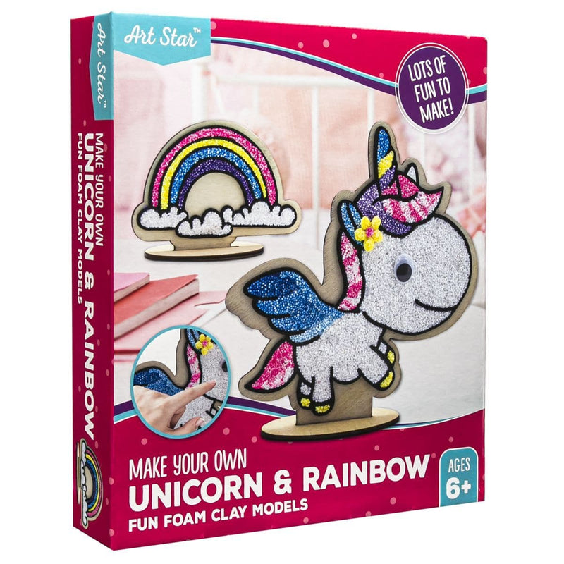 Misty Rose Art Star Foam Clay Unicorn and Rainbow Kids Craft Kits
