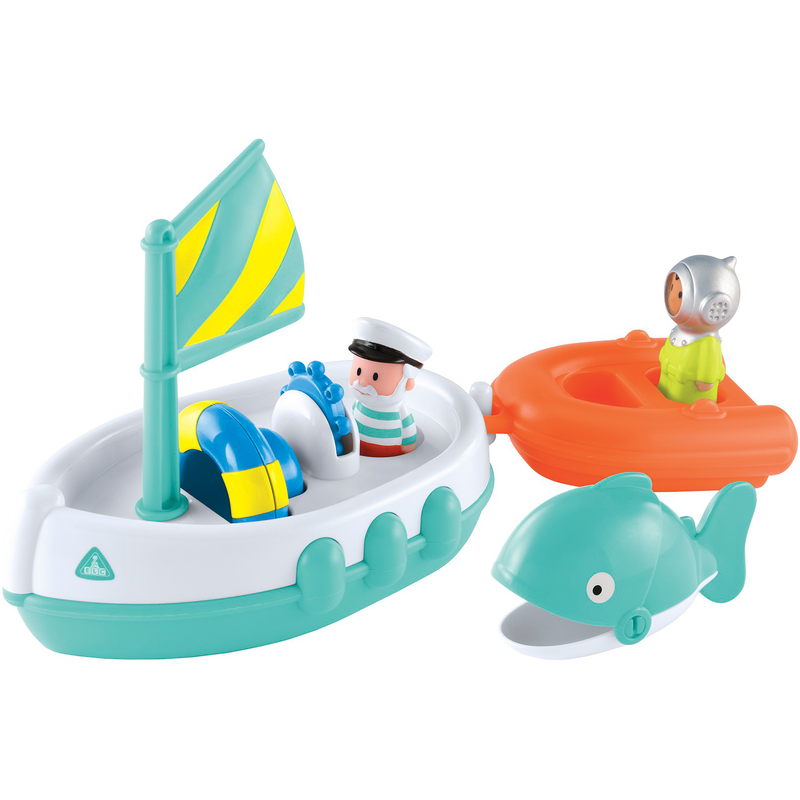 Light Gray Early Learning Centre - Happyland Bath Time Boat Kids Educational Games and Toys