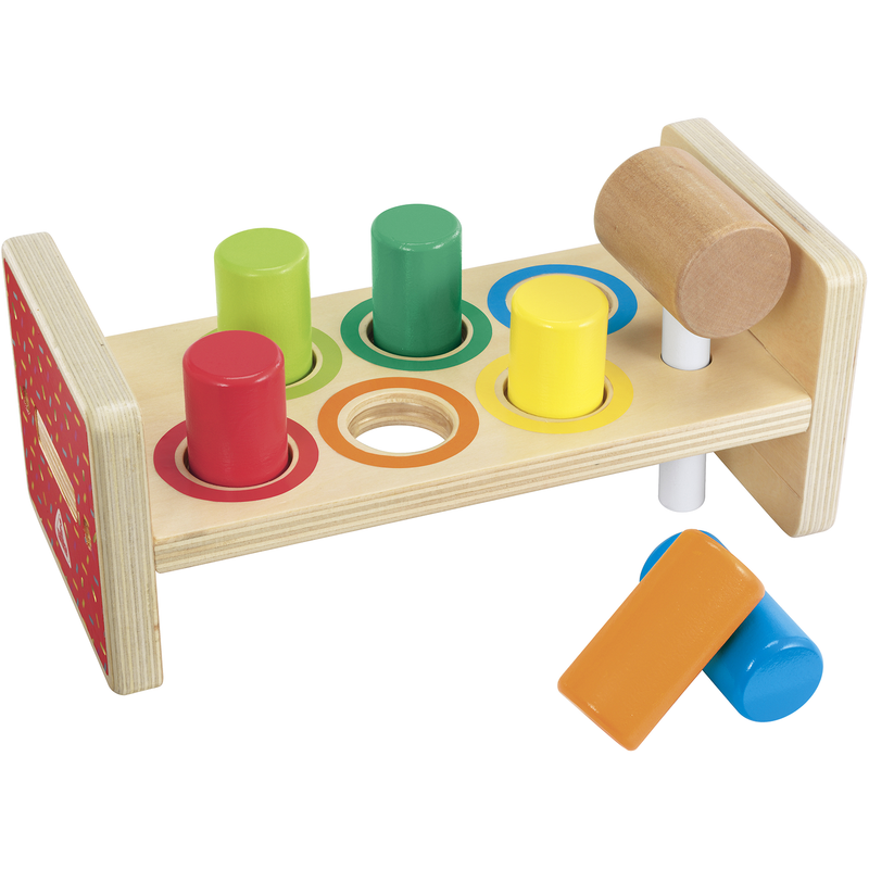 Tan Early Learning Centre - Wooden Hammer Bench Kids Educational Games and Toys