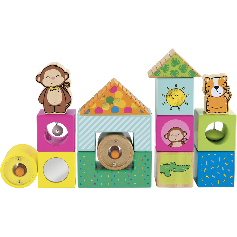 Dark Khaki Early Learning Centre - Wooden Activity Blocks Kids Educational Games and Toys